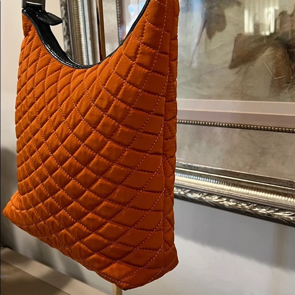 Bally Orange Quilted Shoulder Bag - Picture 12 of 15
